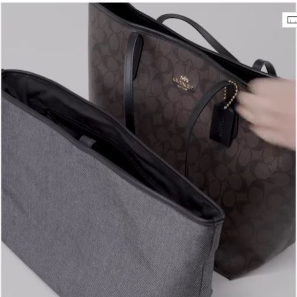Coach Handbags - COACH City Tote in Signature Canvas + Organizer Insert - Free Shipping!